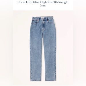Abercrombie curve love ultra high rise 90’s Straight Jean
